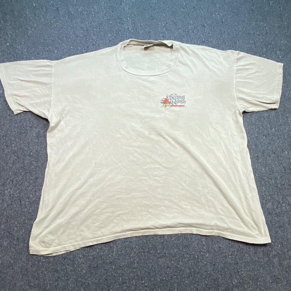 The Weeping Radish Brewery TShirt Sz 2X Mens Tan Skater Weeping Radish Graphic